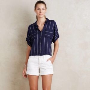 Anthropologie Pilcro Stet White Shorts Size 25